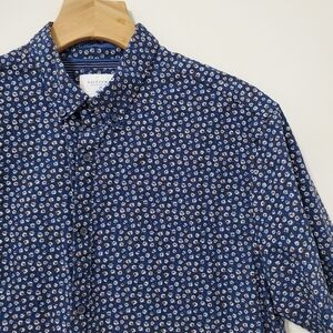 Cactus Man Ricky Blue Floral Short Sleeve Button Down Shirt XL